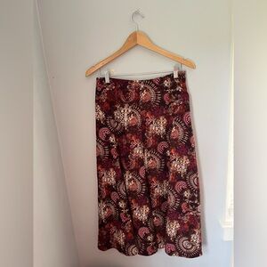 Christopher & Banks Multicolor A-Line‎ Skirt midi long